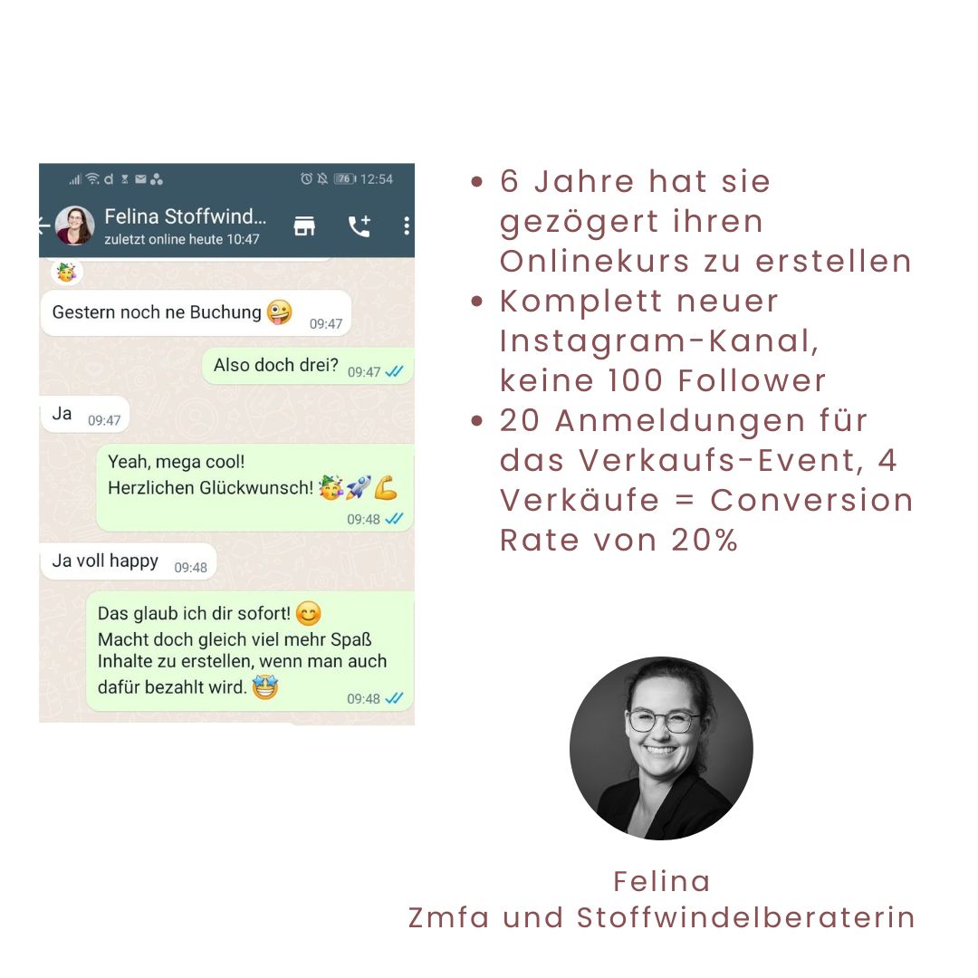 Testimonial Felina Kundenstimme einer Kundin