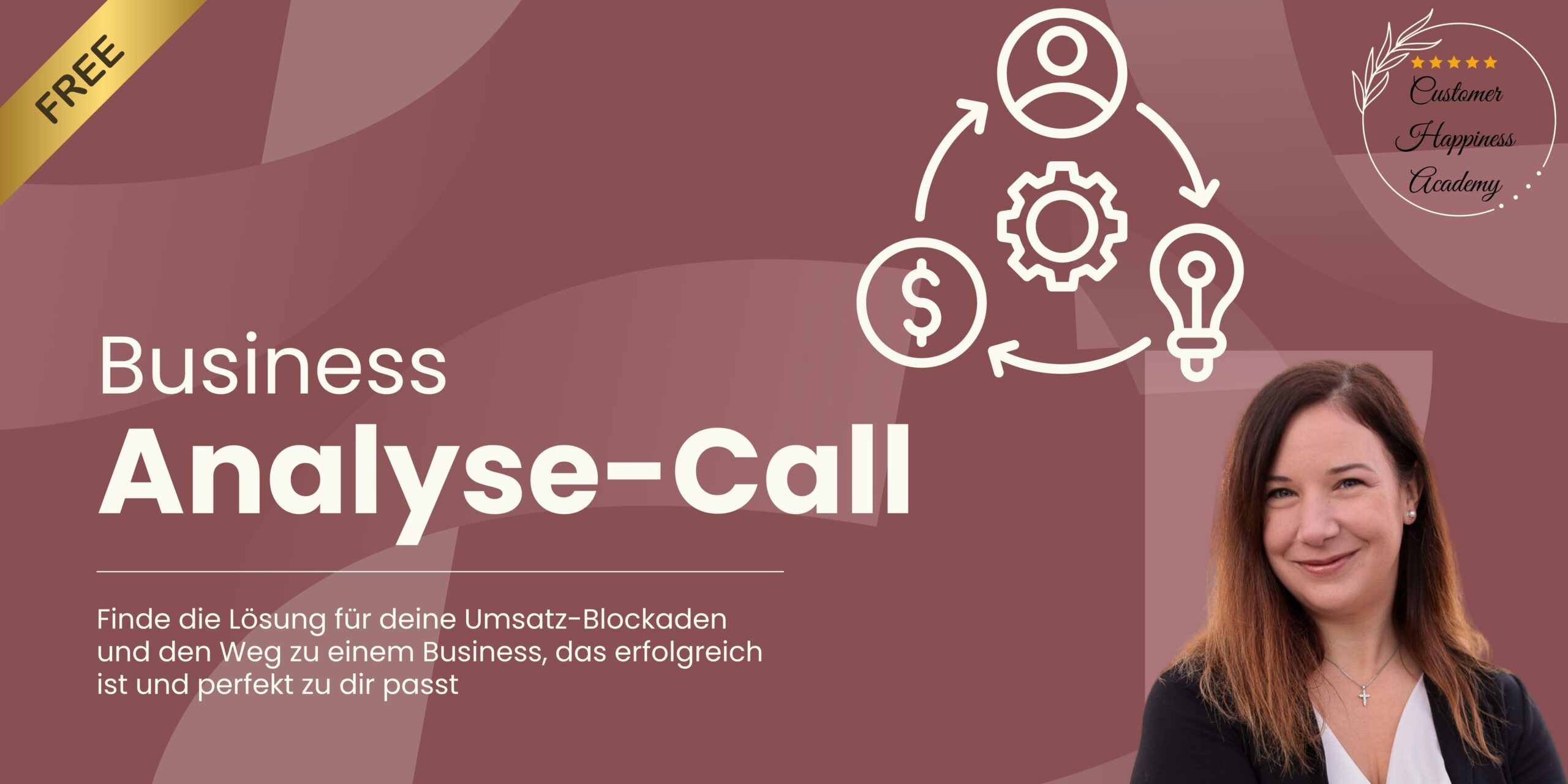 Einladung zum Business-Analyse-Call. Wir decken deine versteckten Blockaden und finden deine größten Hebel, wie du dein Business voran bringst. 1:1 mit mir persönlich, 30 Minuten für 0€